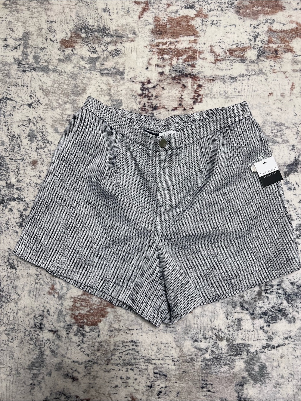 Eloquii Lightweight Gray Women’s Tweed-Effect Shorts size 14
